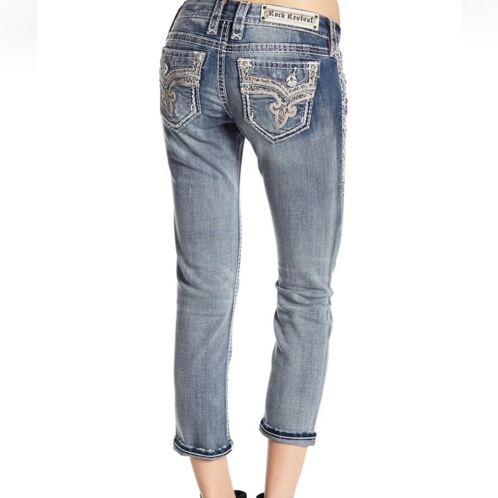 Rock revival skinny crop jeans
